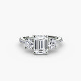Three Stone with Pavé Band
