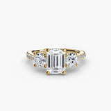 Three Stone with Pavé Band