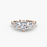 Three Stone with Pavé Band