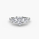 Three-Stone with Pavé Band