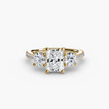 Three Stone with Pavé Band
