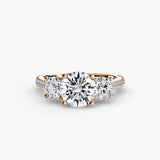 Three Stone with Pavé Band