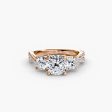 Three-Stone with Pavé Band 2