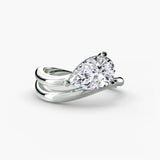 The Wave Solitaire Pear Cut