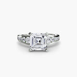 The Iris Solitaire Diamond Shoulders