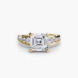 The Iris Solitaire Diamond Shoulders