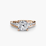 The Iris Solitaire Diamond Shoulders