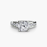 The Iris Solitaire Diamond Shoulders