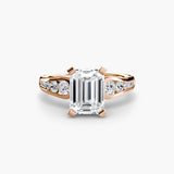 The Iris Solitaire Diamond Shoulders