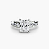 The Iris Solitaire Diamond Shoulders