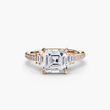 The Marlowe Baguette Sides and Pavé Band