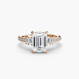 The Marlowe Baguette Sides and Pavé Band