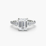 The Marlowe Baguette Sides and Pavé Band