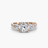 Five Stone Ring with Pavé Band