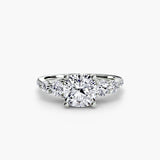 Five Stone Ring with Pavé Band