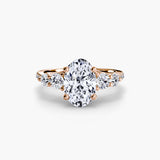Five Stone Ring with Pavé Band