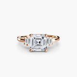 The Odette Solitaire Baguette Sides