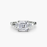 The Odette Solitaire Baguette Sides
