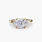 The Odette Solitaire Baguette Sides