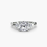 The Odette Solitaire Baguette Sides
