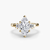 The Odette Solitaire Baguette Sides