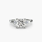 The Odette Solitaire Baguette Sides