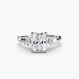 The Odette Solitaire Baguette Sides