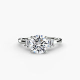 The Odette Solitaire Baguette Sides