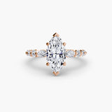 The Josephine Solitaire Mixed Cut Diamond Band