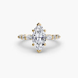 The Josephine Solitaire Mixed Cut Diamond Band