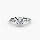 Solitaire with Shoulder Accents