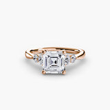 The Adeline Solitaire Diamond Shoulders