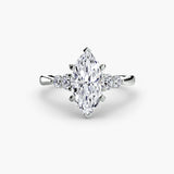 The Adeline Solitaire Diamond Shoulders
