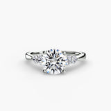 The Adeline Solitaire Diamond Shoulders