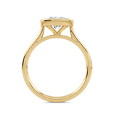Lab-Grown Round Brilliant Cut Diamond Rub-Over Bezel Set Engagement Ring | The Solace Ring