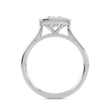 Lab-Grown Round Brilliant Cut Diamond Rub-Over Bezel Set Engagement Ring | The Solace Ring