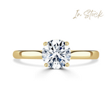 18ct Yellow Gold 1.50ct Round Brilliant Cut Lab-Grown Solitaire Engagement Ring D VS1