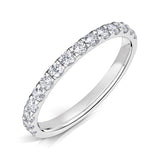 Ladies Platinum Claw Set Round Brilliant Cut Diamond Ring 2mm