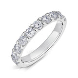 Ladies Platinum Claw Set Round Brilliant Cut Diamond Ring 3mm