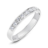 Ladies Platinum Grain Set Round Brilliant Cut Diamond Ring from Harrogate Jewellers, perfect for engagement or wedding in Yorkshire, bespoke lab grown diamonds ring.