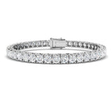 Lab-Grown 10.00ct Round Brilliant Cut Platinum Diamond Tennis Bracelet