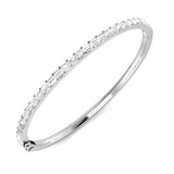 Baguette Natural Diamond Bangle 18ct White Gold 2.66ct