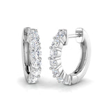 Small Lab-Grown Diamond Hoop Earrings 0.58ct by Harrogate Jewellers, a product of Yorkshire's bespoke jewellery craftsmanship, made from platinum with intricate design and brilliant shine.