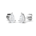 Pear Cut Solitaire Lab-Grown Diamond Earrings 0.71ct by Harrogate Jewellers, crafted in platinum showcasing brilliant Yorkshire bespoke jewellery