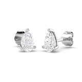 Pear Cut Solitaire Lab-Grown Diamond Earrings 0.71ct by Harrogate Jewellers, crafted in platinum showcasing brilliant Yorkshire bespoke jewellery