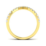 Wishbone V-Shape Diamond Stacking Ring