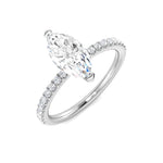 Platinum Marquise Lab-Grown Diamond Ring by Harrogate Jewellers, 1.00ct lab grown diamond, bespoke engagement ring, Yorkshire bespoke jewellery.