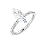 Platinum Marquise Lab-Grown Diamond Ring by Harrogate Jewellers, 1.00ct lab grown diamond, bespoke engagement ring, Yorkshire bespoke jewellery.