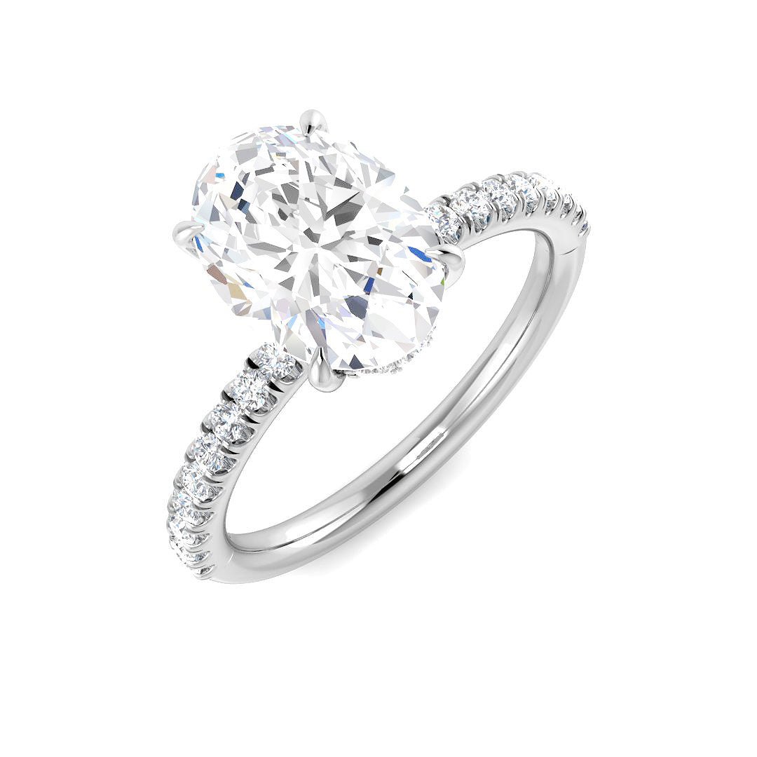2.00ct platinum oval cut lab-grown diamond ring from Harrogate Jewellers, bespoke engagement ring in Harrogate Yorkshire