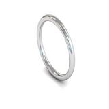 Ladies Platinum Slight Court Wedding Ring Plain Band by Harrogate Jewellers, a bespoke jewellery piece ideal for Yorkshire weddings.